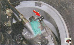 клапан выпуска воздуха на тормозном механизме