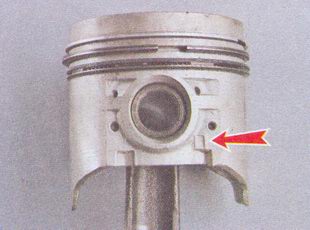 метка - поршень двигателя ваз 2107