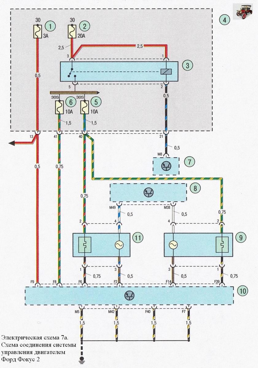 схема подключения температурного датчика ford focus 2